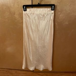 Babaton Yellow silk maxi skirt